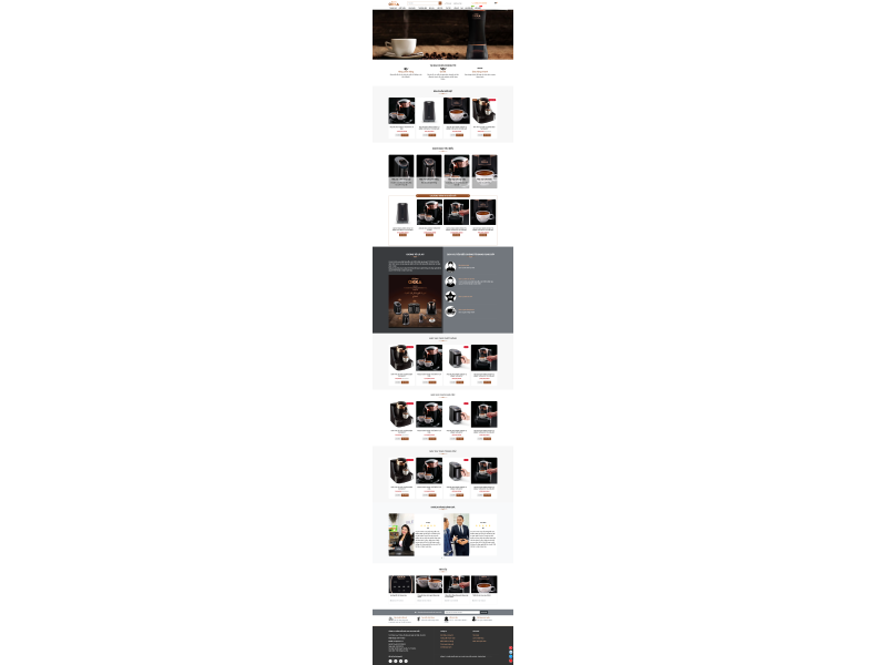 Web1 - thiết kế web bán máy xay cafe