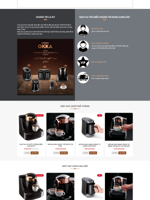 Web1 - thiết kế web bán máy xay cafe