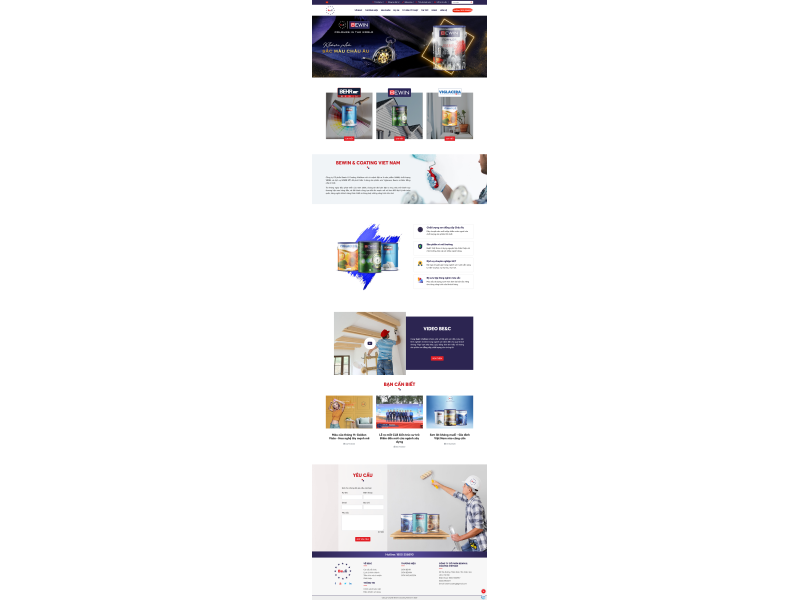 Thiết kế web cty Bewin & Coating