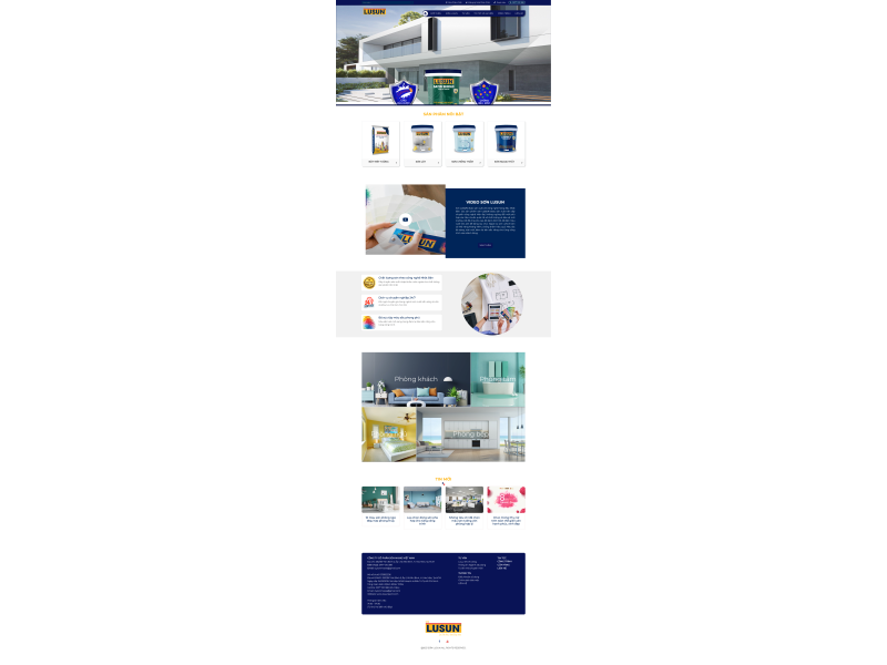 Thiết kế web sơn Lusun Paint