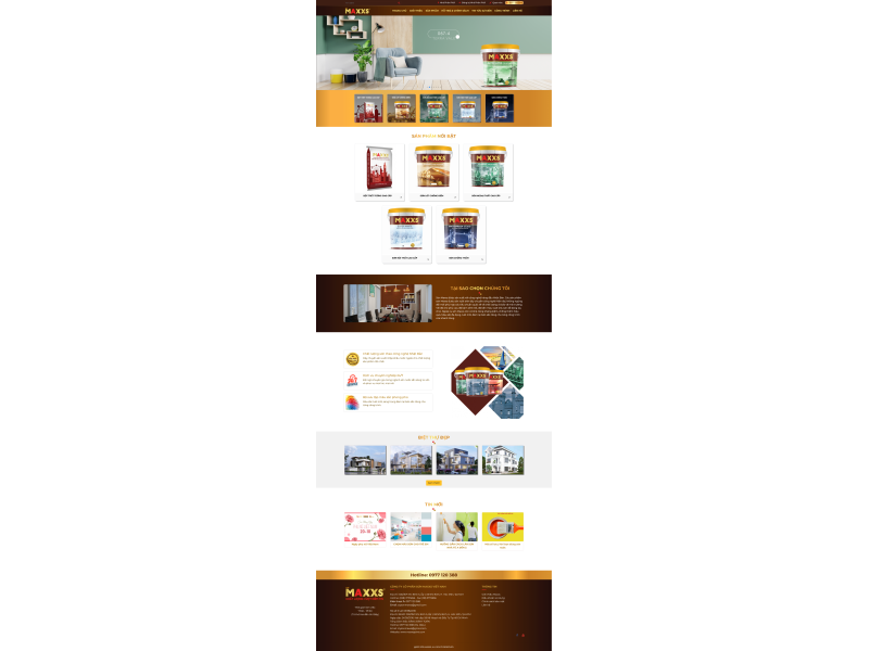 Thiết kế web sơn Maxxs Paint