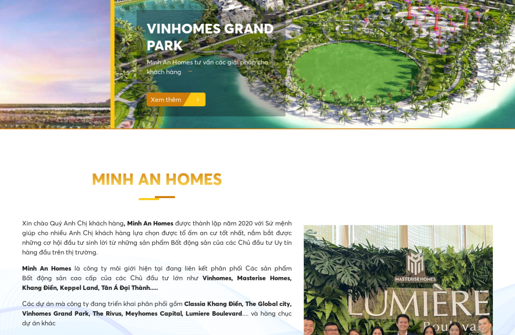 Sàn giao dịch bất động sản Minh An Homes
