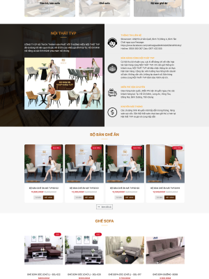 Thiết kế web nội thất - bàn và ghế